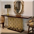 F50. Lily Koo "Cedric" console table. 30"h x 79"w x 20"d  